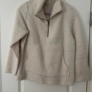 She + Sky Cream Sherpa Pullover